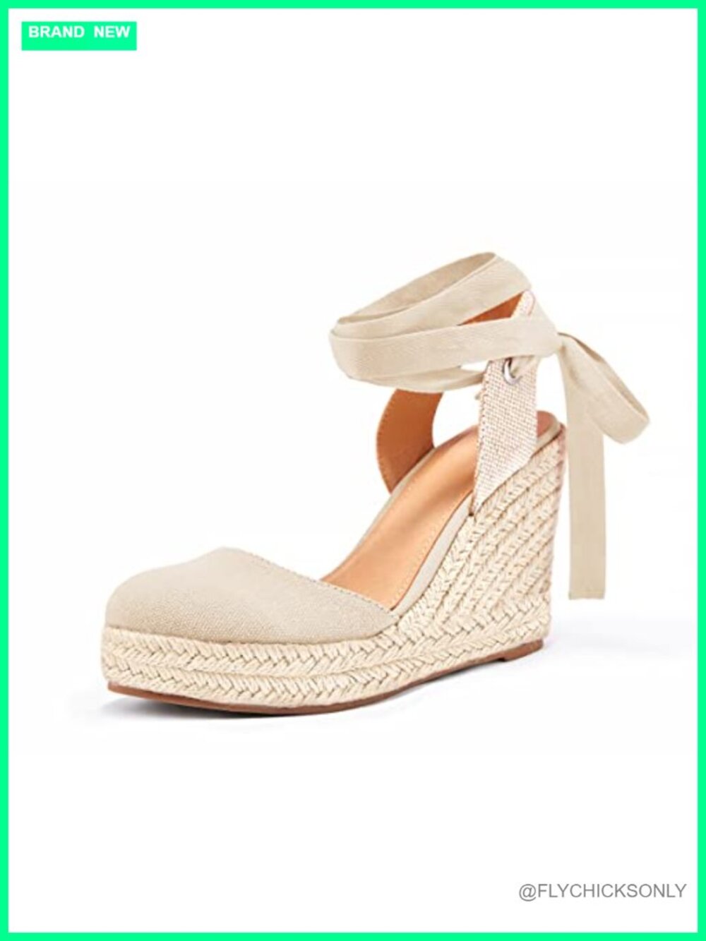 Platform Wedge Sandals Espadrille Heel Ankle Buckle Strap Closed Toe